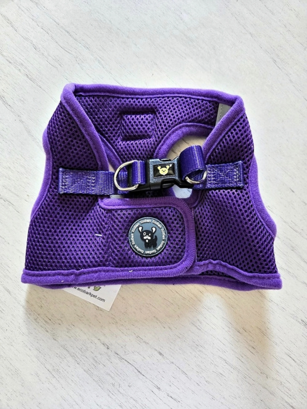 EcoBark Step in Dog Harness, Soft Mesh Body Halter Vest, Purple, Medium